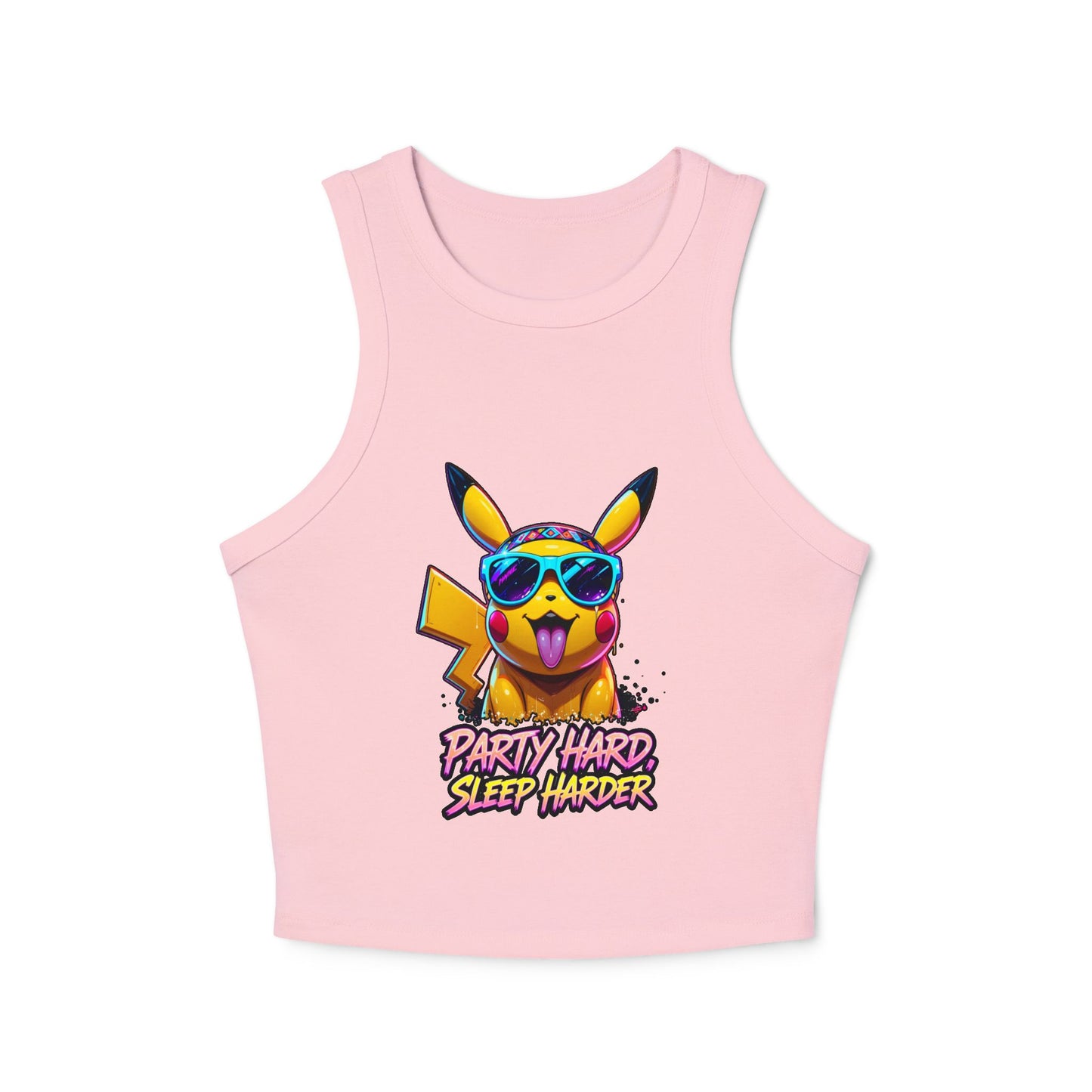 Pikachu Party Hard Sleep Harder - Tank Top
