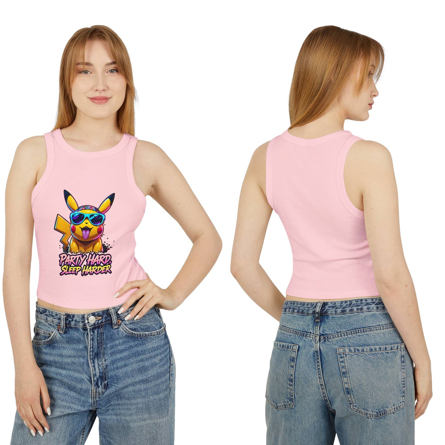 Pikachu Party Hard Sleep Harder - Tank Top