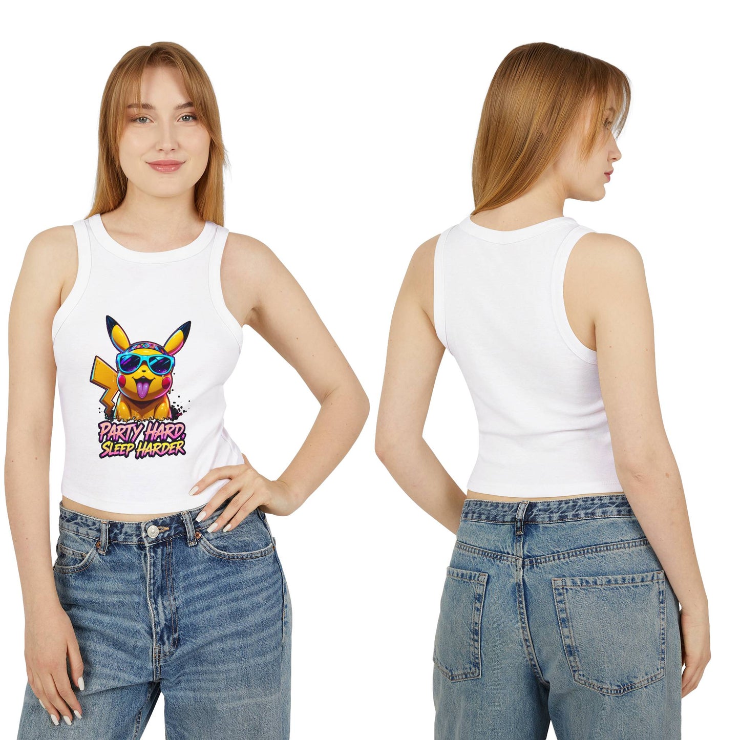 Pikachu Party Hard Sleep Harder - Tank Top