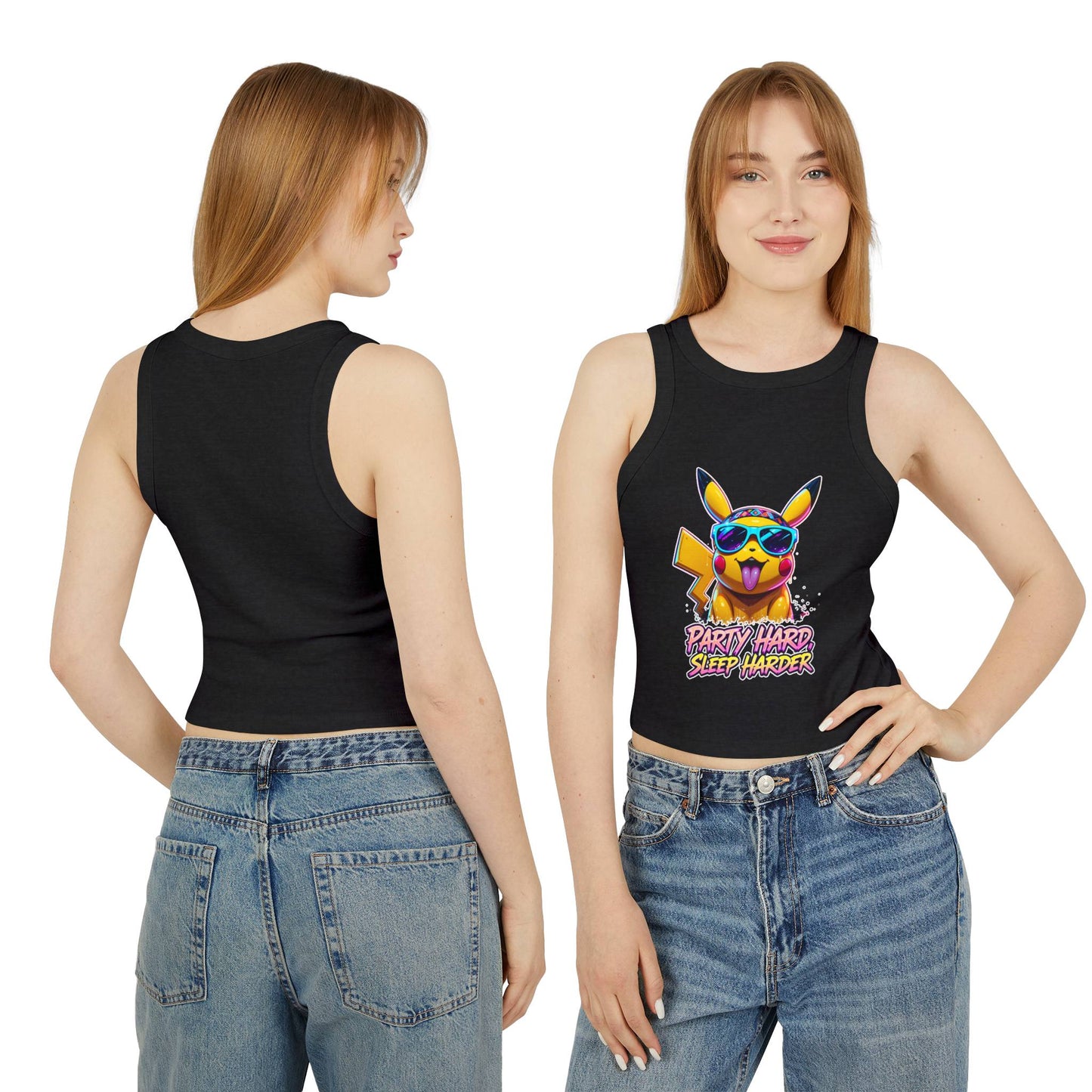 Pikachu Party Hard Sleep Harder - Tank Top